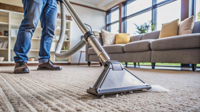 A commercial-grade carpet cleaning by residential cleaning expert